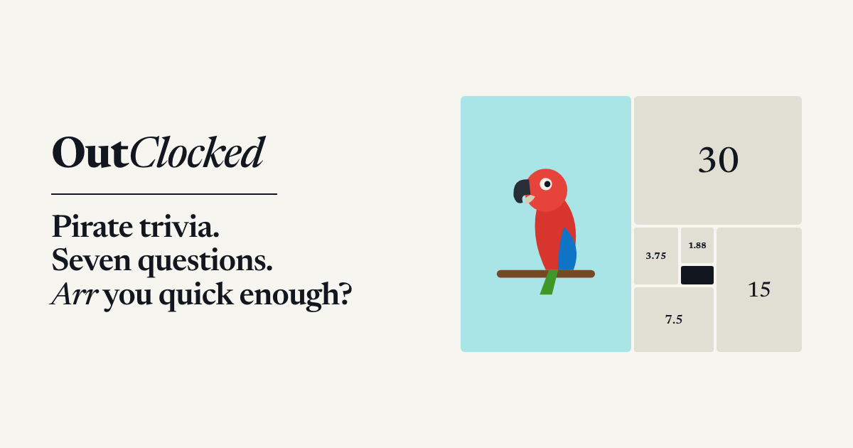 A red parrot on its perch in the OutClocked halving block